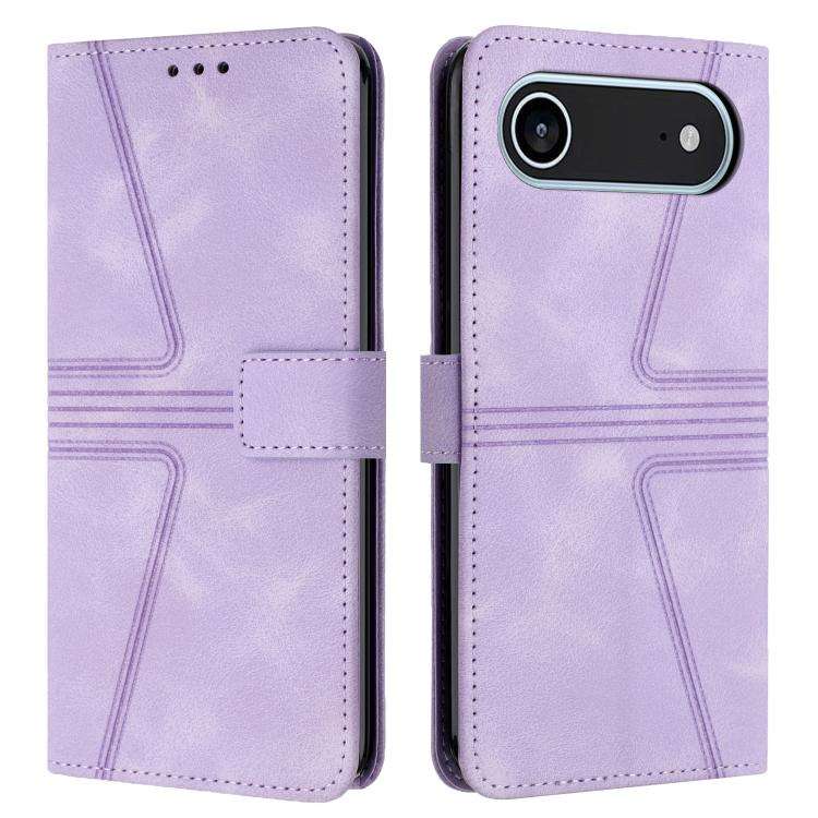 Triangle Solid Color Leather Phone Case, For iPhone 17e / 16e, For iPhone 17 Pro Max, For iPhone ...