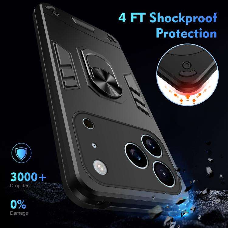 Shockproof Metal Ring Holder Phone Case, For iPhone 17 Pro Max, For iPhone 17 Pro, For iPhone 17,...
