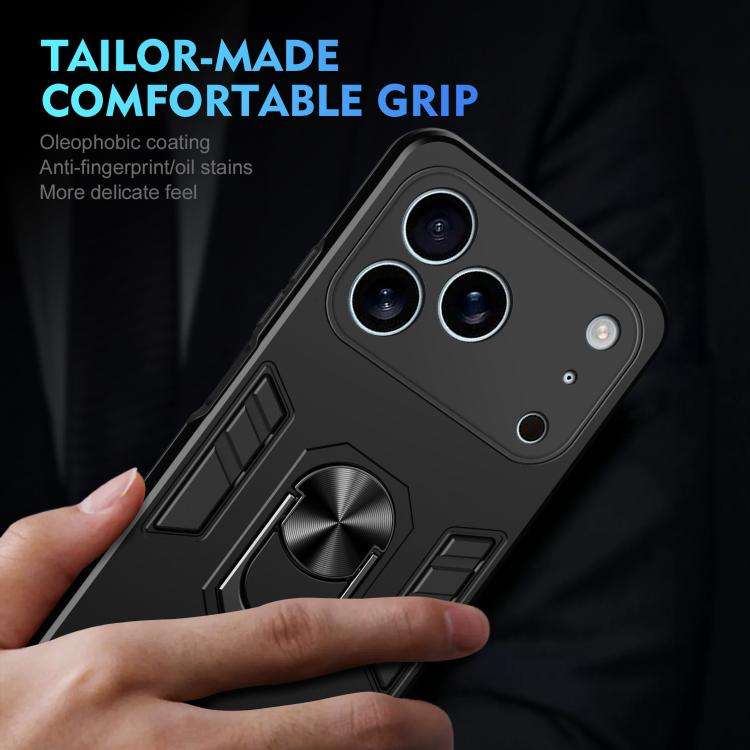 Shockproof Metal Ring Holder Phone Case, For iPhone 17 Pro Max, For iPhone 17 Pro, For iPhone 17,...