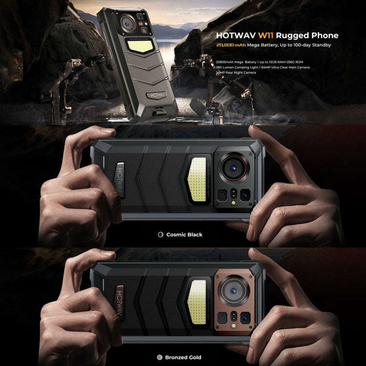 HOTWAV W11 Rugged Phone, Night Vision, 20800mAh, 6.6 inch Android 13 MT8788 Octa Core, Network: 4...