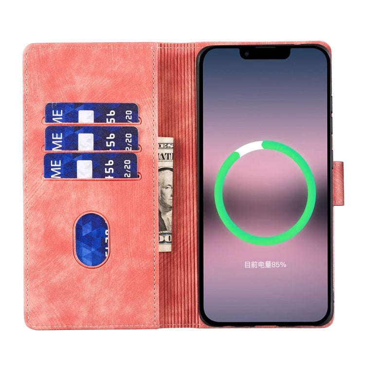 Pen Heart Cat Embossed Leather Phone Case, For iPhone 13 mini, For iPhone 12, For iPhone 12 Pro M...