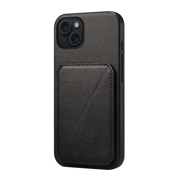 D04 Calf Texture Dual Card Slot Holder Phone Case, For iPhone 18 Pro / 17 Pro, For iPhone 18 Pro ...