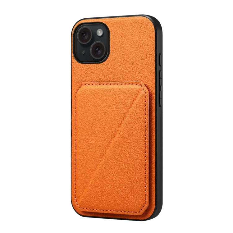D04 Calf Texture Dual Card Slot Holder Phone Case, For iPhone 18 Pro / 17 Pro, For iPhone 18 Pro ...