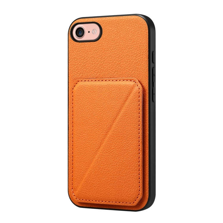 D04 Calf Texture Dual Card Slot Holder Phone Case, For iPhone 18 Pro / 17 Pro, For iPhone 18 Pro ...