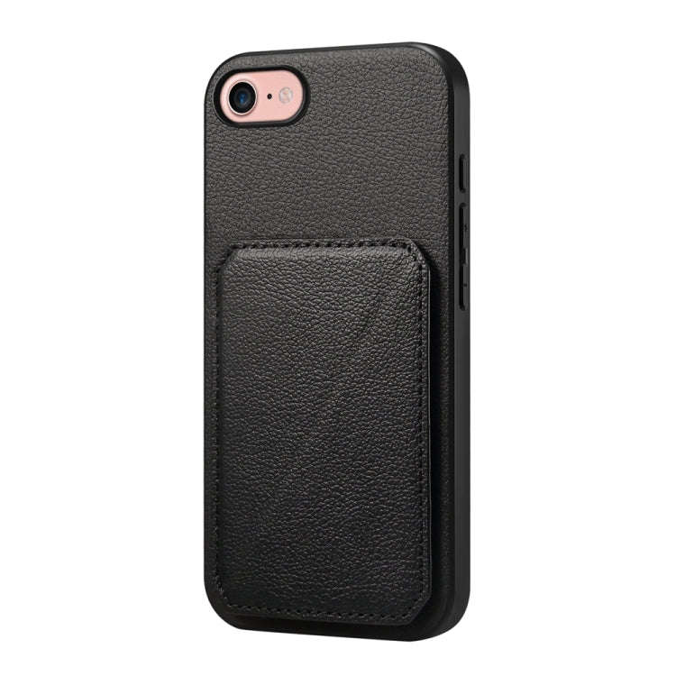 D04 Calf Texture Dual Card Slot Holder Phone Case, For iPhone 18 Pro / 17 Pro, For iPhone 18 Pro ...
