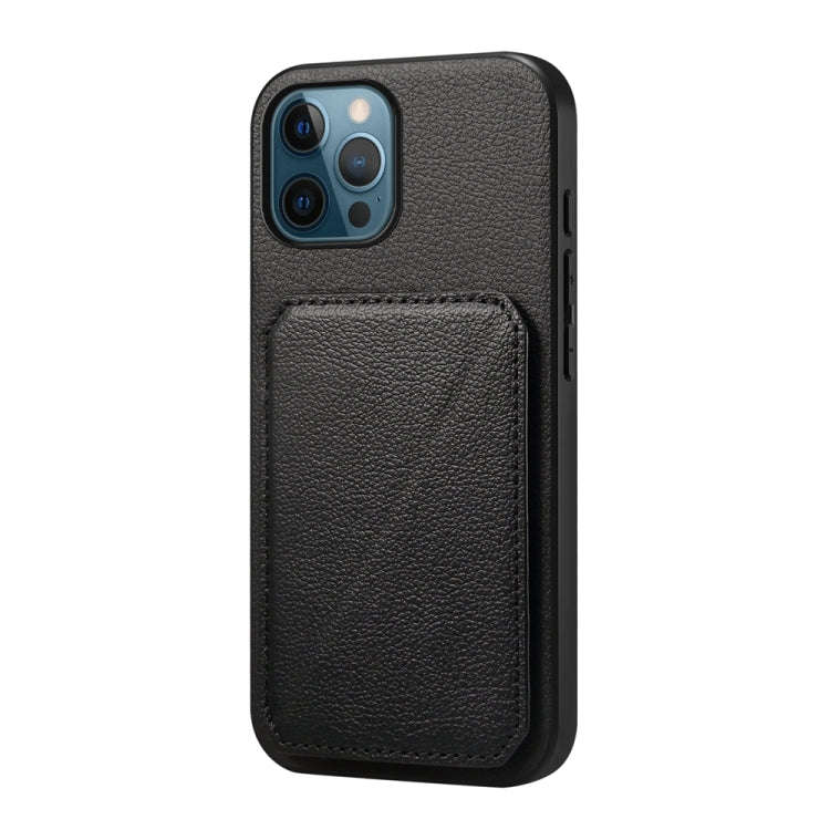 D04 Calf Texture Dual Card Slot Holder Phone Case, For iPhone 15, For iPhone 14 Plus, For iPhone ...
