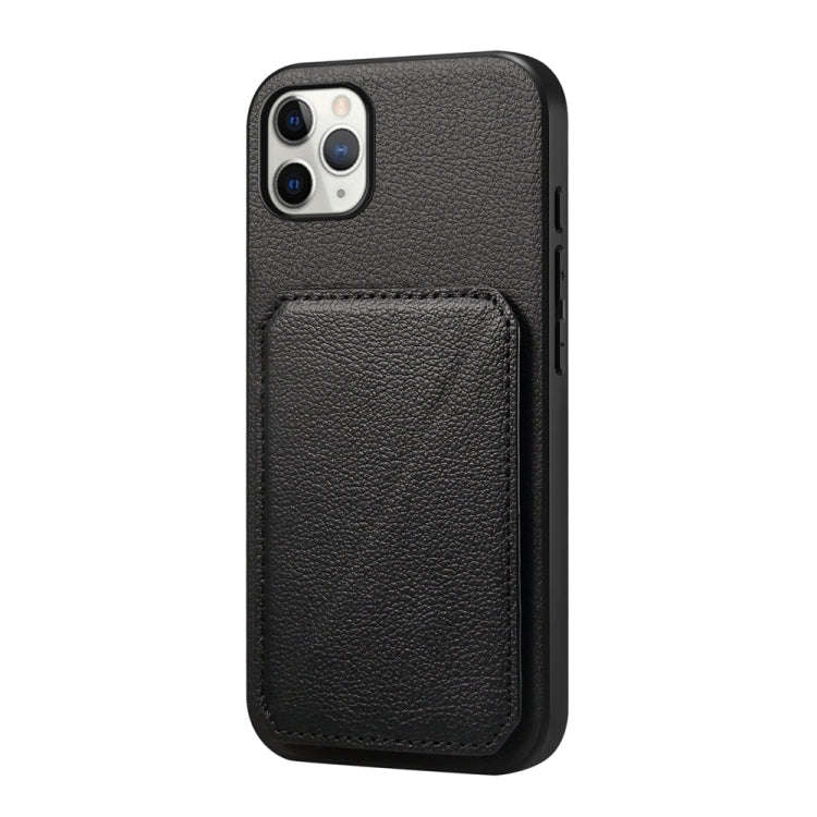 D04 Calf Texture Dual Card Slot Holder Phone Case, For iPhone 15, For iPhone 14 Plus, For iPhone ...