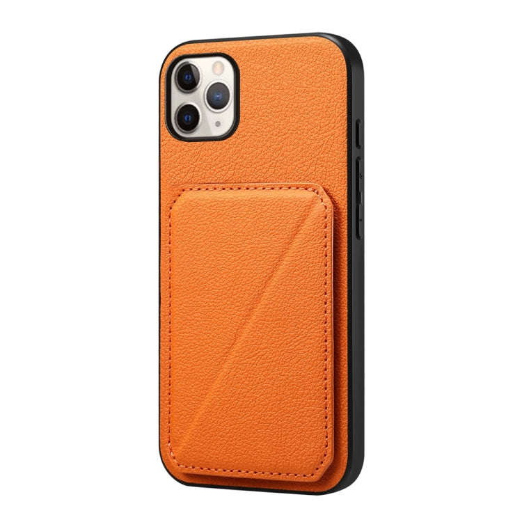 D04 Calf Texture Dual Card Slot Holder Phone Case, For iPhone 15, For iPhone 14 Plus, For iPhone ...