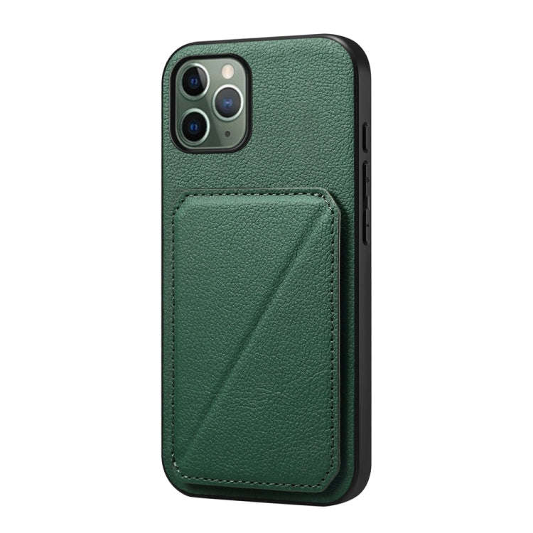 D04 Calf Texture Dual Card Slot Holder Phone Case, For iPhone 11, For iPhone 11 Pro, For iPhone X...