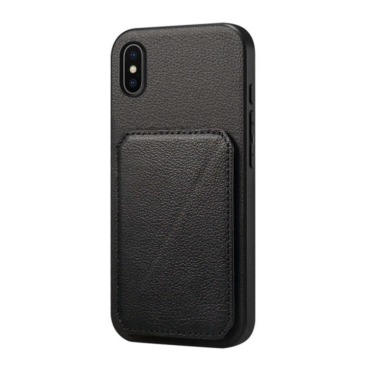 D04 Calf Texture Dual Card Slot Holder Phone Case, For iPhone 11, For iPhone 11 Pro, For iPhone X...