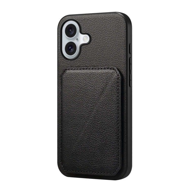 D04 Calf Texture Dual Card Slot Holder Phone Case, For iPhone 18 Pro / 17 Pro, For iPhone 18 Pro ...