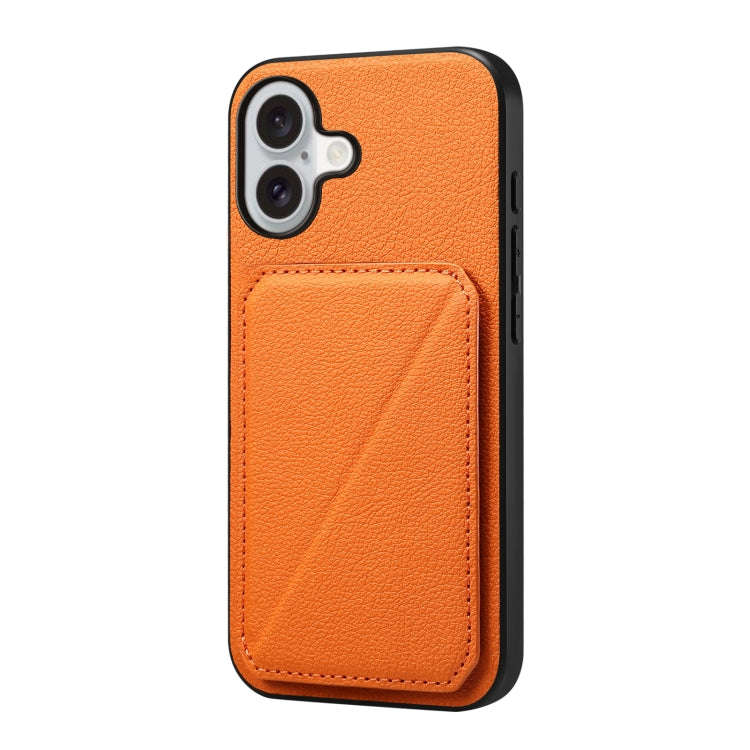 D04 Calf Texture Dual Card Slot Holder Phone Case, For iPhone 18 Pro / 17 Pro, For iPhone 18 Pro ...
