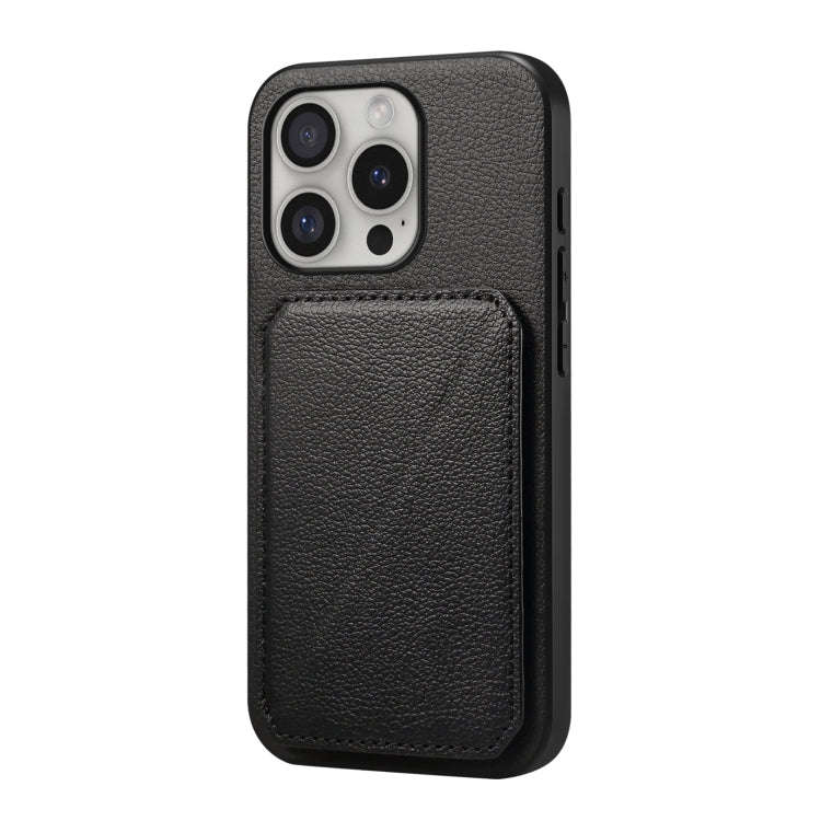 D04 Calf Texture Dual Card Slot Holder Phone Case, For iPhone 18 Pro / 17 Pro, For iPhone 18 Pro ...
