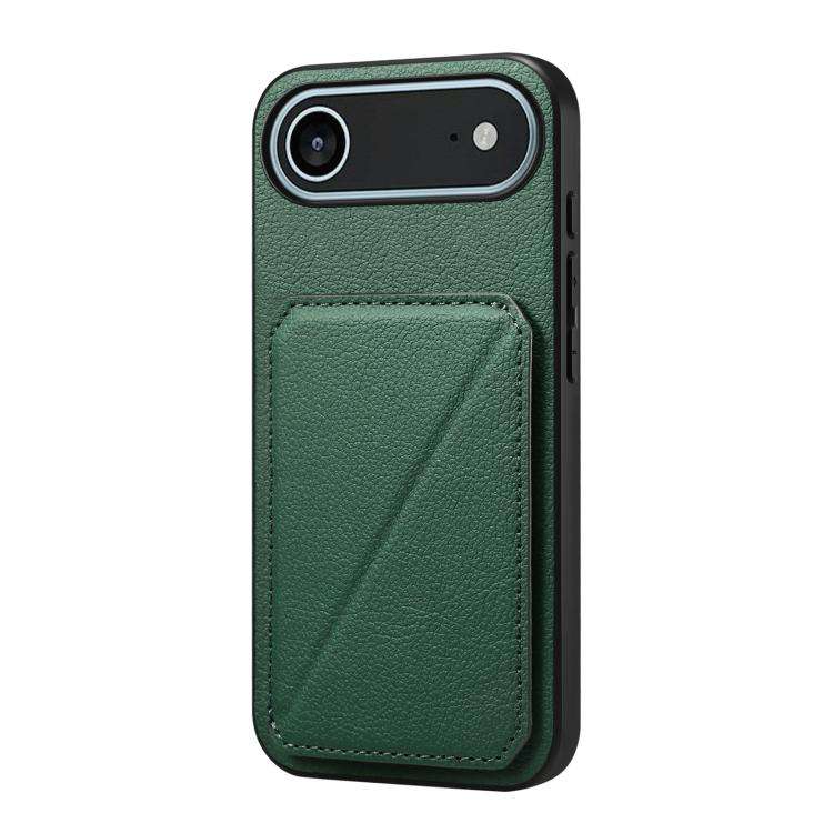 D04 Calf Texture Dual Card Slot Holder Phone Case, For iPhone 18 Pro / 17 Pro, For iPhone 18 Pro ...