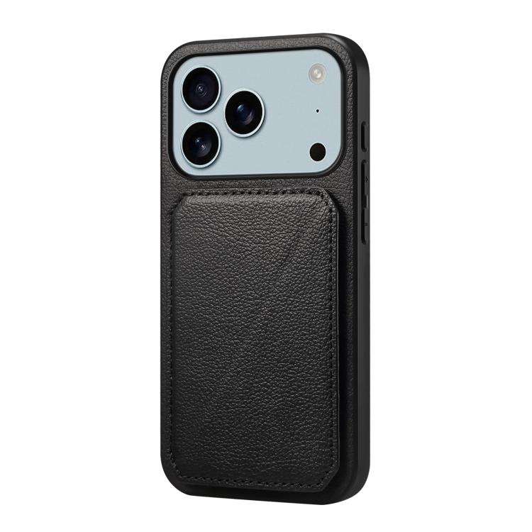 D04 Calf Texture Dual Card Slot Holder Phone Case, For iPhone 18 Pro / 17 Pro, For iPhone 18 Pro ...