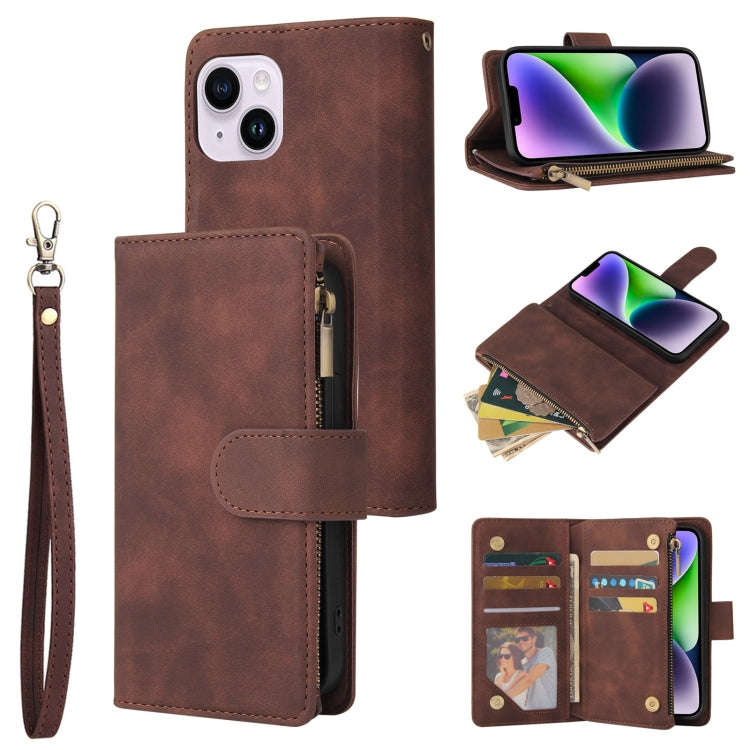 Multifunctional Multi-Card Wallet Phone Leather Case, For iPhone 15 Pro, For iPhone 15 Plus, For ...
