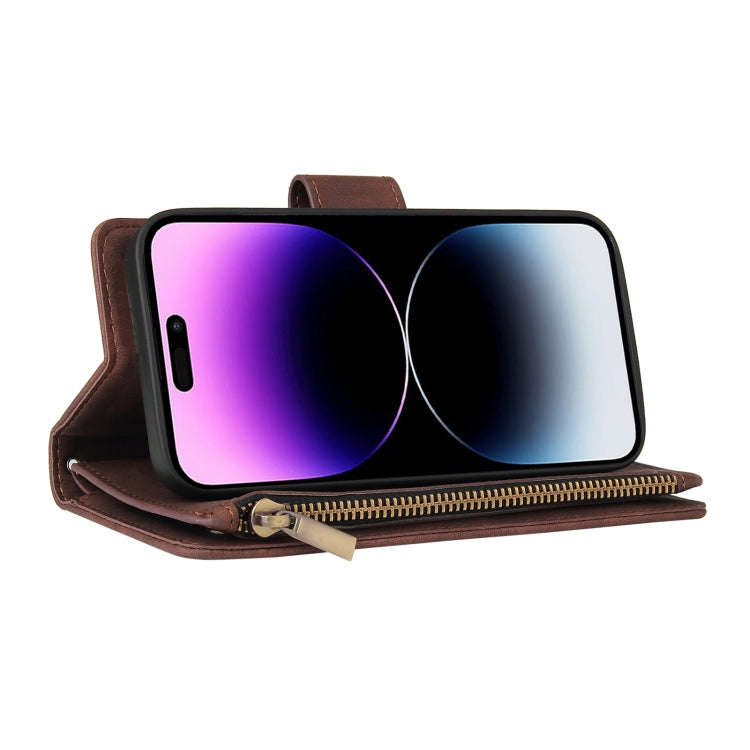 Multifunctional Multi-Card Wallet Phone Leather Case, For iPhone 15 Pro, For iPhone 15 Plus, For ...