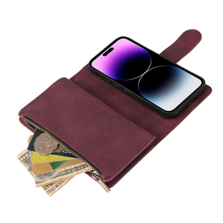 Multifunctional Multi-Card Wallet Phone Leather Case, For iPhone 15 Pro, For iPhone 15 Plus, For ...