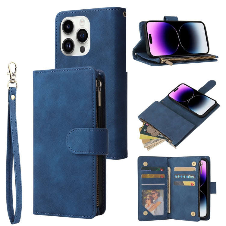 Multifunctional Multi-Card Wallet Phone Leather Case, For iPhone 15 Pro, For iPhone 15 Plus, For ...