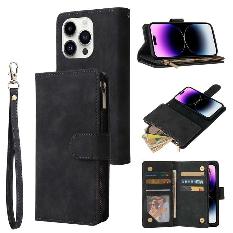 Multifunctional Multi-Card Wallet Phone Leather Case, For iPhone 15 Pro, For iPhone 15 Plus, For ...