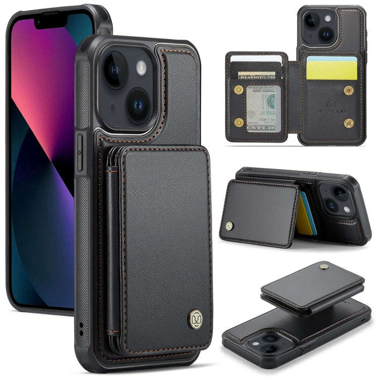 JEEHOOD J05 Business Magnetic Style RFID Leather Phone Case, For iPhone 13 Pro, For iPhone 13, Fo...