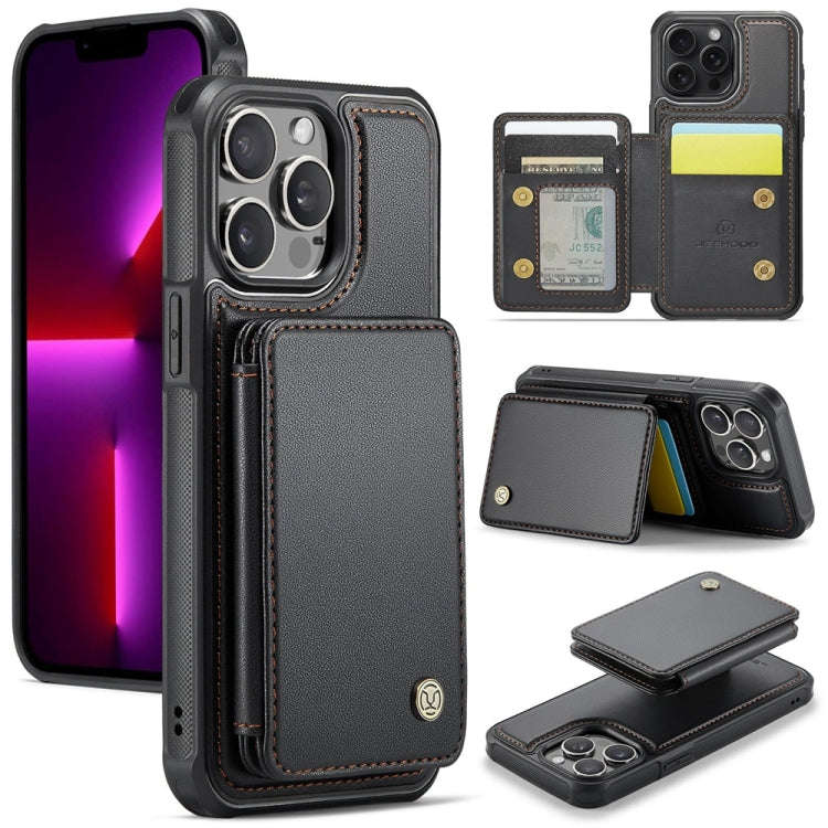 JEEHOOD J05 Business Magnetic Style RFID Leather Phone Case, For iPhone 13 Pro, For iPhone 13, Fo...