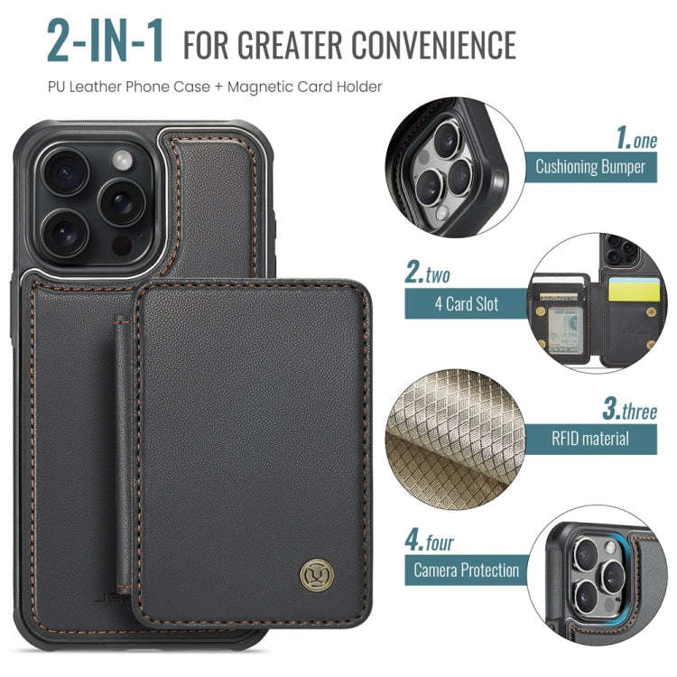 JEEHOOD J05 Business Magnetic Style RFID Leather Phone Case, For iPhone 13 Pro, For iPhone 13, Fo...