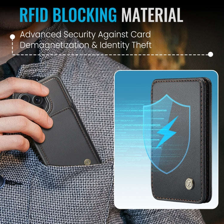 JEEHOOD J05 Business Magnetic Style RFID Leather Phone Case, For iPhone 13 Pro, For iPhone 13, Fo...