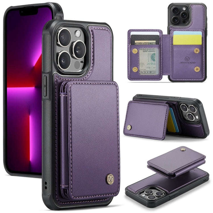 JEEHOOD J05 Business Magnetic Style RFID Leather Phone Case, For iPhone 13 Pro, For iPhone 13, Fo...