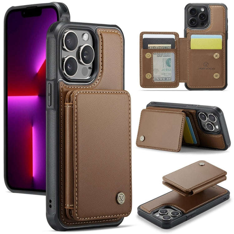 JEEHOOD J05 Business Magnetic Style RFID Leather Phone Case, For iPhone 13 Pro, For iPhone 13, Fo...