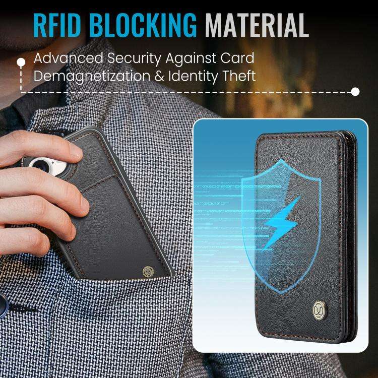 JEEHOOD J05 Business Magnetic Style RFID Leather Phone Case, For iPhone 17e / 16e, For iPhone 17 ...