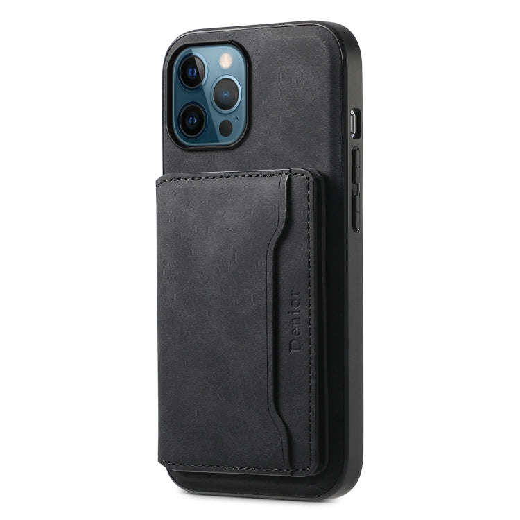 Denior D13 Retro Texture Leather MagSafe Card Bag Phone Case, For iPhone 13 Pro Max, For iPhone 1...