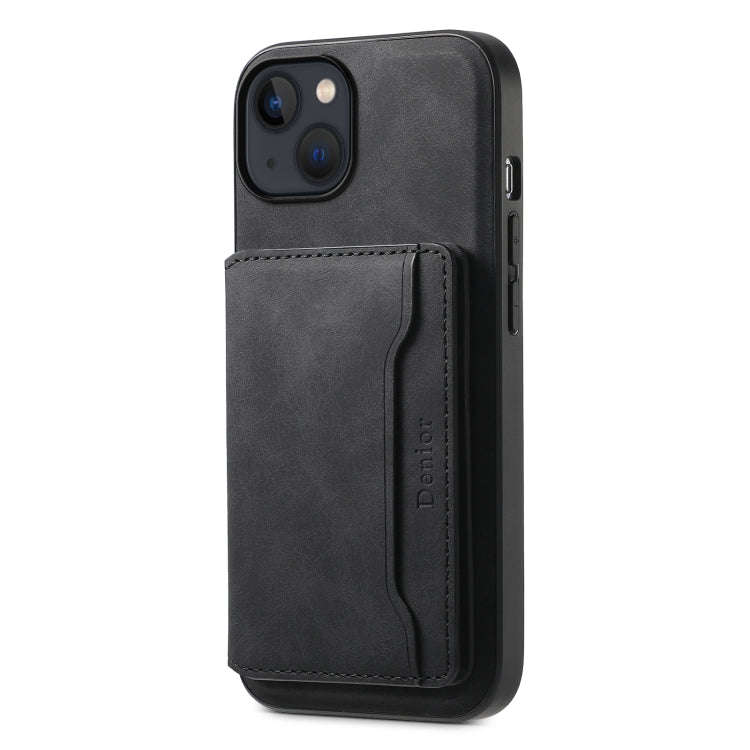 Denior D13 Retro Texture Leather MagSafe Card Bag Phone Case, For iPhone 18 Pro / 17 Pro, For iPh...