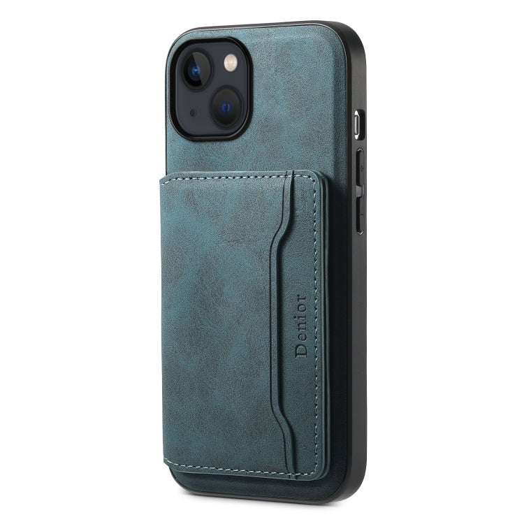 Denior D13 Retro Texture Leather MagSafe Card Bag Phone Case, For iPhone 18 Pro / 17 Pro, For iPh...