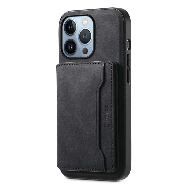 Denior D13 Retro Texture Leather MagSafe Card Bag Phone Case, For iPhone 13 Pro Max, For iPhone 1...
