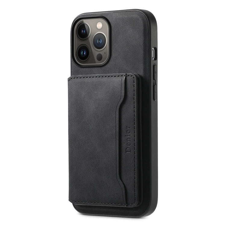 Denior D13 Retro Texture Leather MagSafe Card Bag Phone Case, For iPhone 13 Pro Max, For iPhone 1...