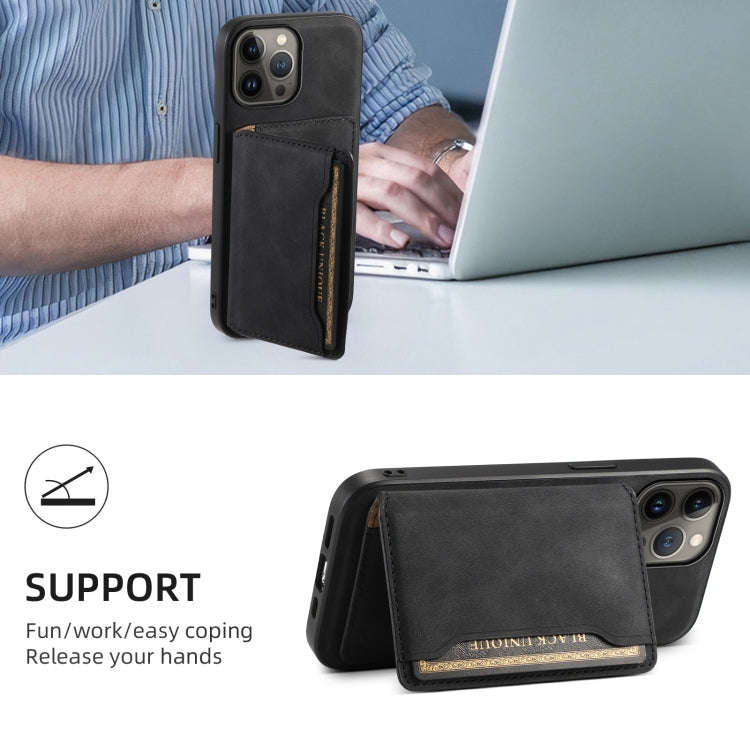 Denior D13 Retro Texture Leather MagSafe Card Bag Phone Case, For iPhone 13 Pro Max, For iPhone 1...