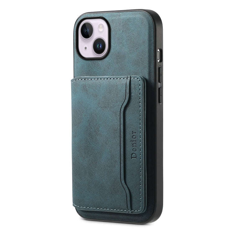 Denior D13 Retro Texture Leather MagSafe Card Bag Phone Case, For iPhone 18 Pro / 17 Pro, For iPh...