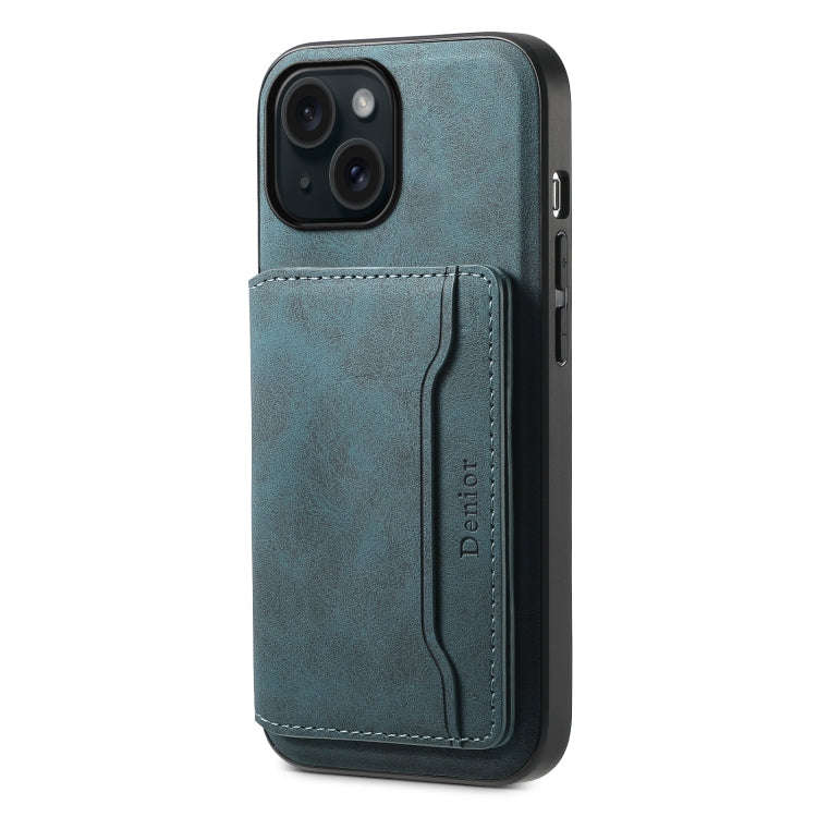 Denior D13 Retro Texture Leather MagSafe Card Bag Phone Case, For iPhone 18 Pro / 17 Pro, For iPh...