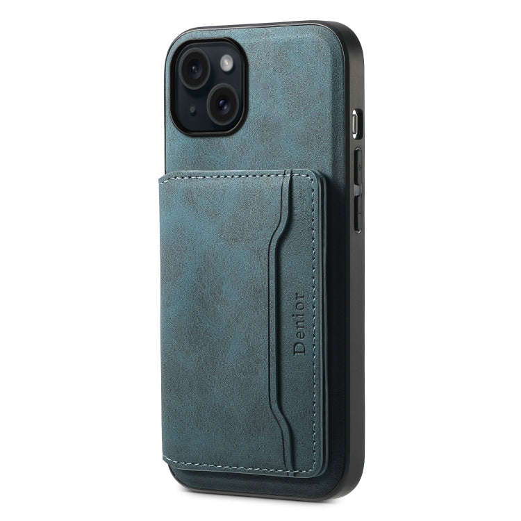 Denior D13 Retro Texture Leather MagSafe Card Bag Phone Case, For iPhone 18 Pro / 17 Pro, For iPh...