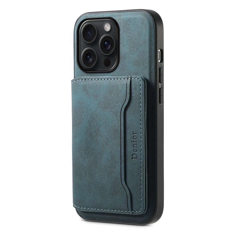 Denior D13 Retro Texture Leather MagSafe Card Bag Phone Case, For iPhone 18 Pro / 17 Pro, For iPh...