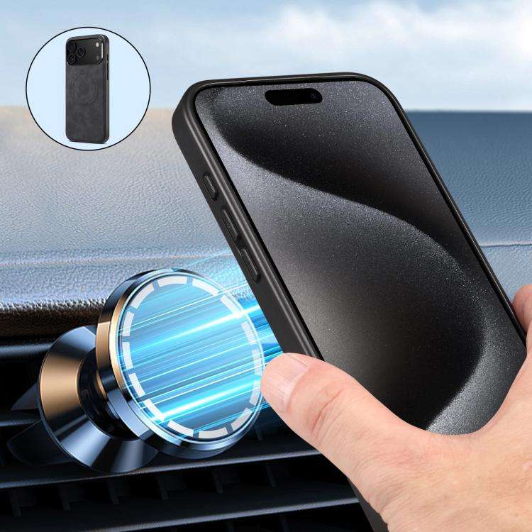 Denior D13 Retro Texture Leather MagSafe Card Bag Phone Case, For iPhone 18 Pro / 17 Pro, For iPh...