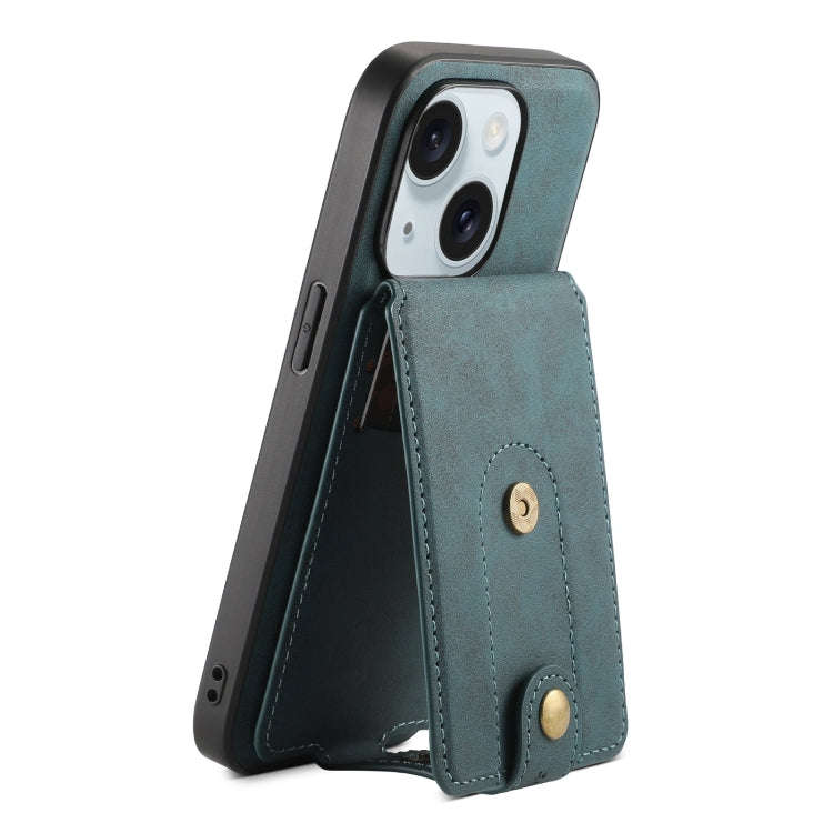 Denior D14 NK Retro Pattern MagSafe Magnetic Card Holder Leather Phone Case, For iPhone 18 Pro / ...
