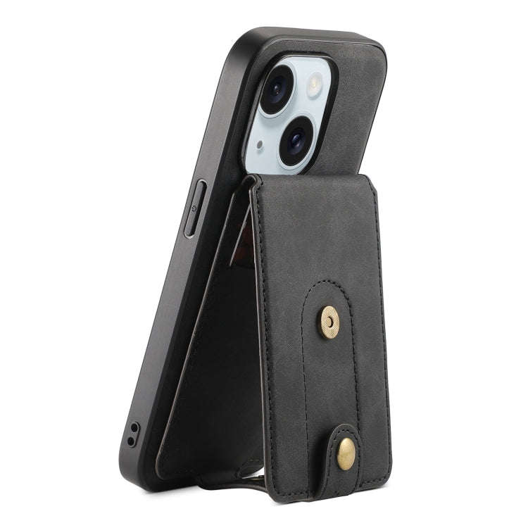 Denior D14 NK Retro Pattern MagSafe Magnetic Card Holder Leather Phone Case, For iPhone 18 Pro / ...