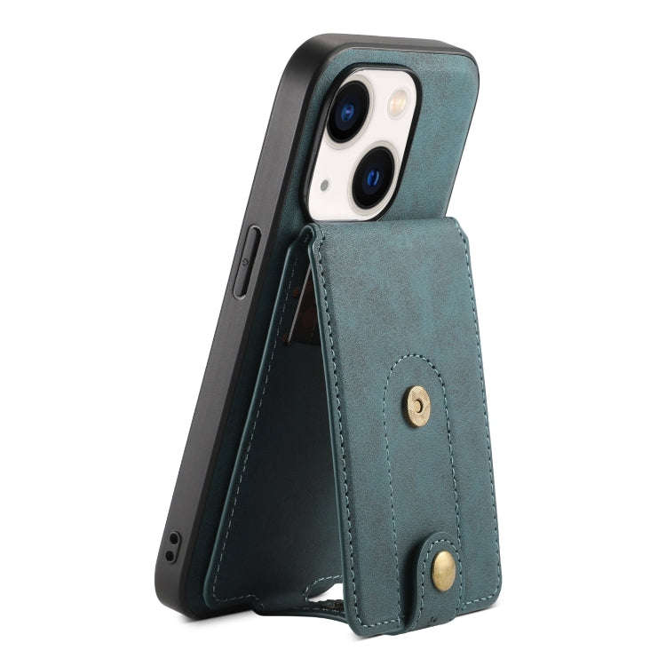Denior D14 NK Retro Pattern MagSafe Magnetic Card Holder Leather Phone Case, For iPhone 18 Pro / ...