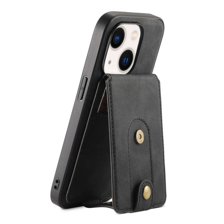 Denior D14 NK Retro Pattern MagSafe Magnetic Card Holder Leather Phone Case, For iPhone 18 Pro / ...