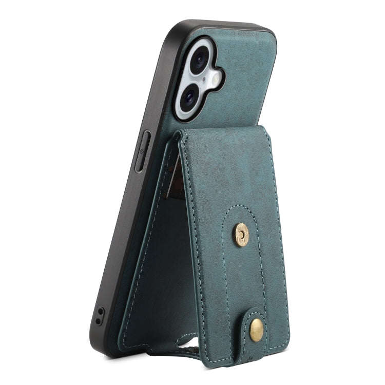 Denior D14 NK Retro Pattern MagSafe Magnetic Card Holder Leather Phone Case, For iPhone 18 Pro / ...
