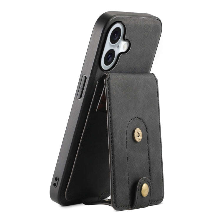 Denior D14 NK Retro Pattern MagSafe Magnetic Card Holder Leather Phone Case, For iPhone 18 Pro / ...