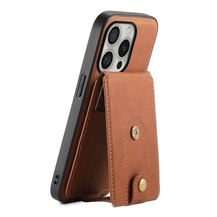 Denior D14 NK Retro Pattern MagSafe Magnetic Card Holder Leather Phone Case, For iPhone 18 Pro / ...
