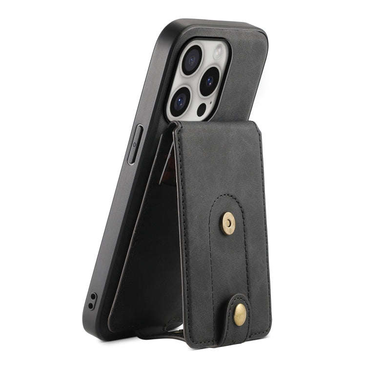 Denior D14 NK Retro Pattern MagSafe Magnetic Card Holder Leather Phone Case, For iPhone 18 Pro / ...